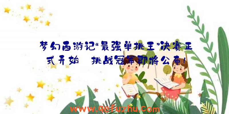 梦幻西游记“最强单挑王”决赛正式开始
